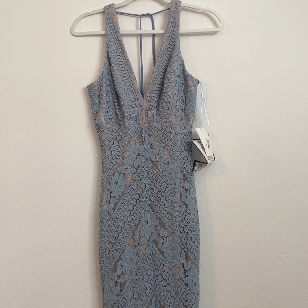 Gorgeous blue and beige dress. New with tag!